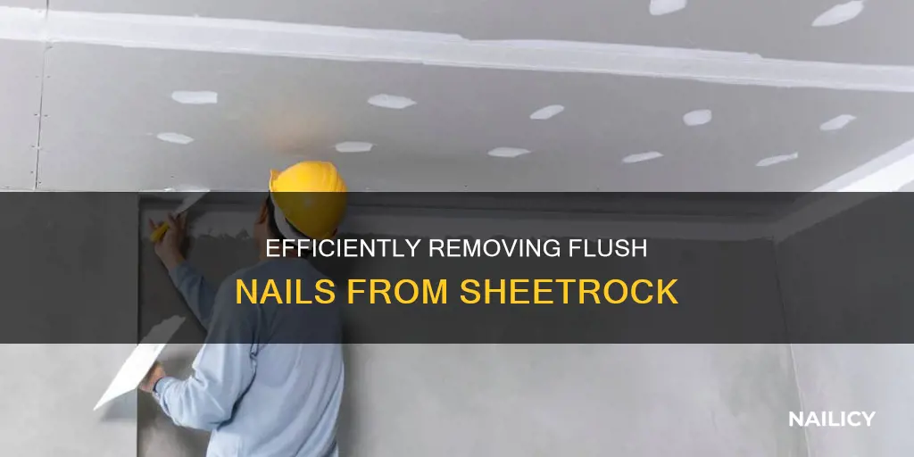 how do i remove a flush nail from sheetrock
