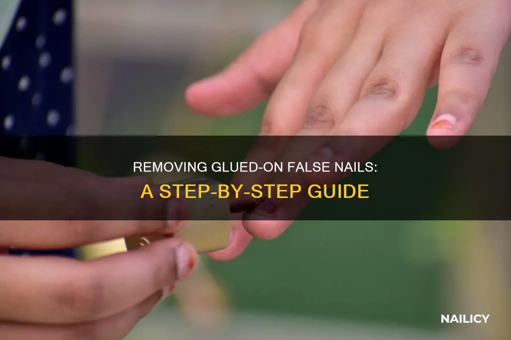 how do i remove glued on false nails