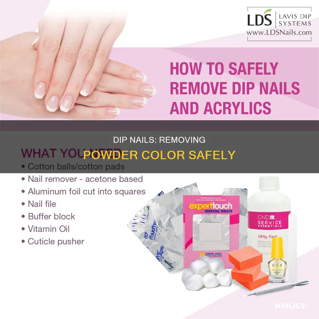 how do i remove powder dip nail color