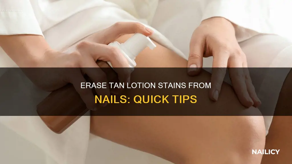 how do i remove tan lotion from my nails