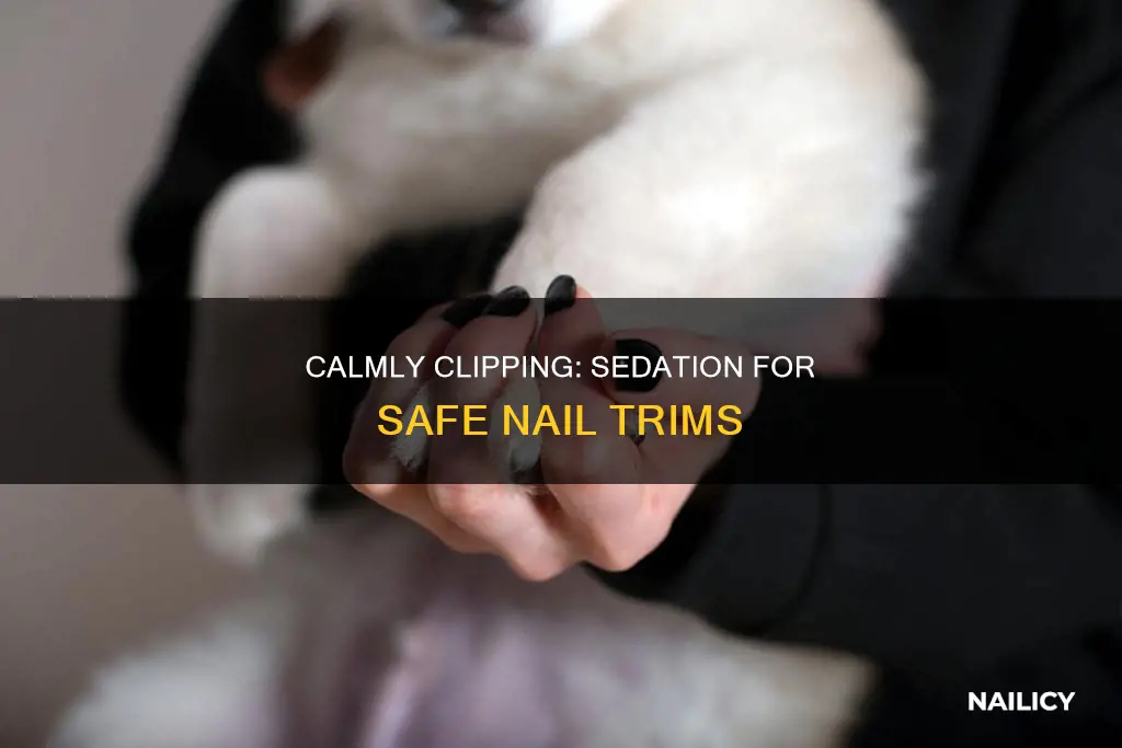 how do i sedate my dog to cut his nails