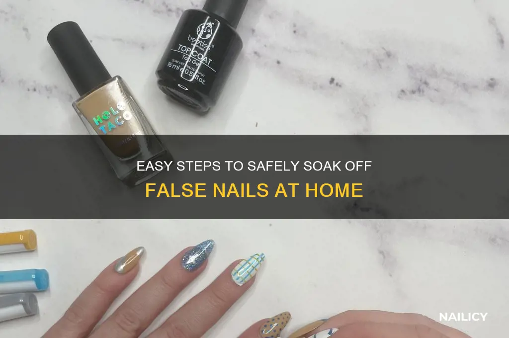 how do i soak false nails off