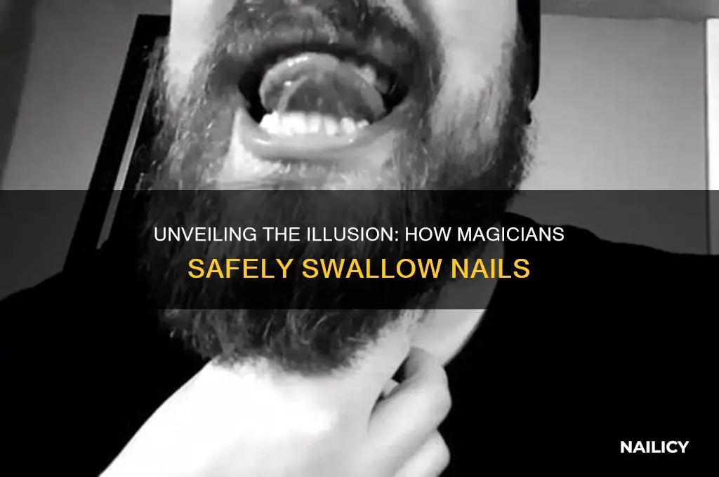 how do magicians swallow nails