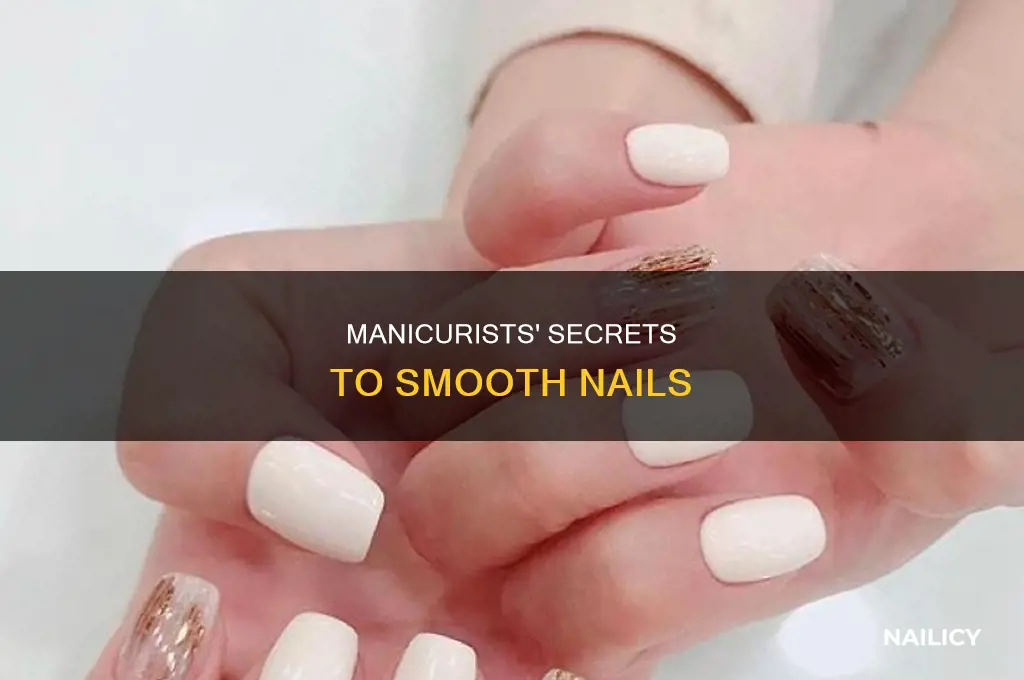 how do manicurist make your nails smooth