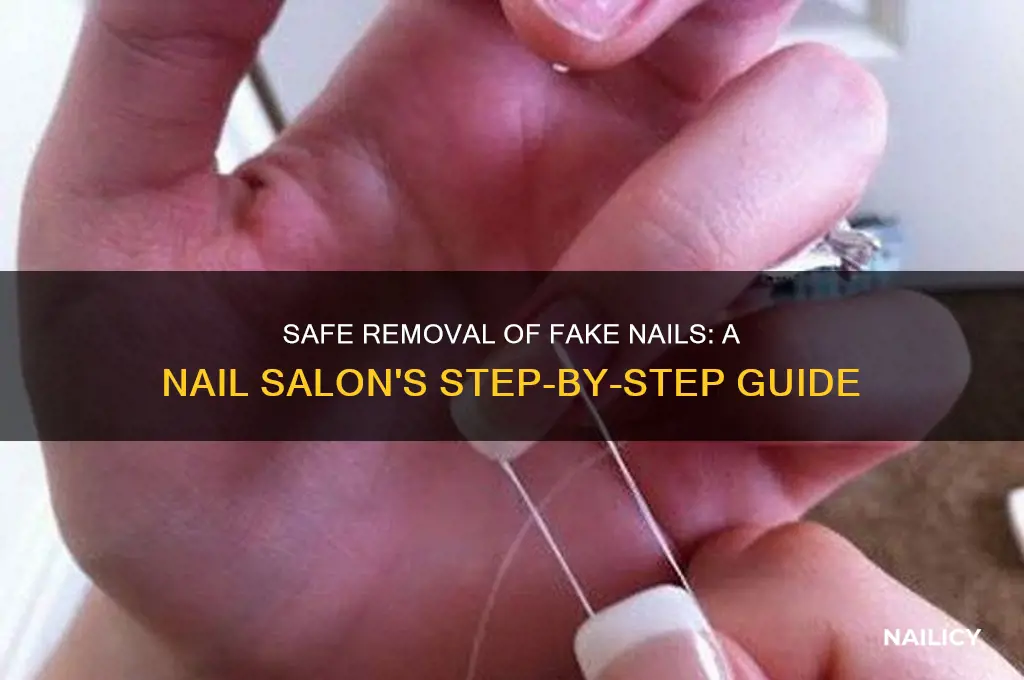 how do nail salons take off fake nails