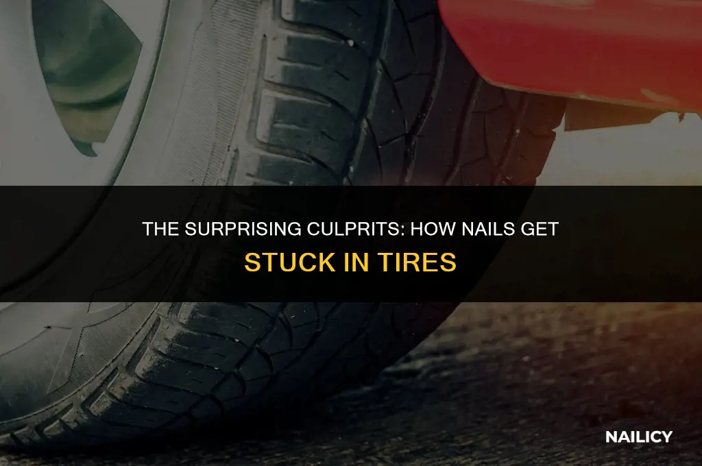 how do nailes get stuck in tires