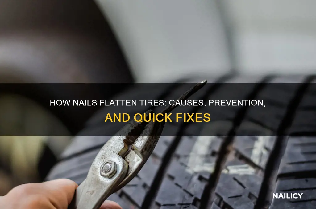 how do nails flatten tires
