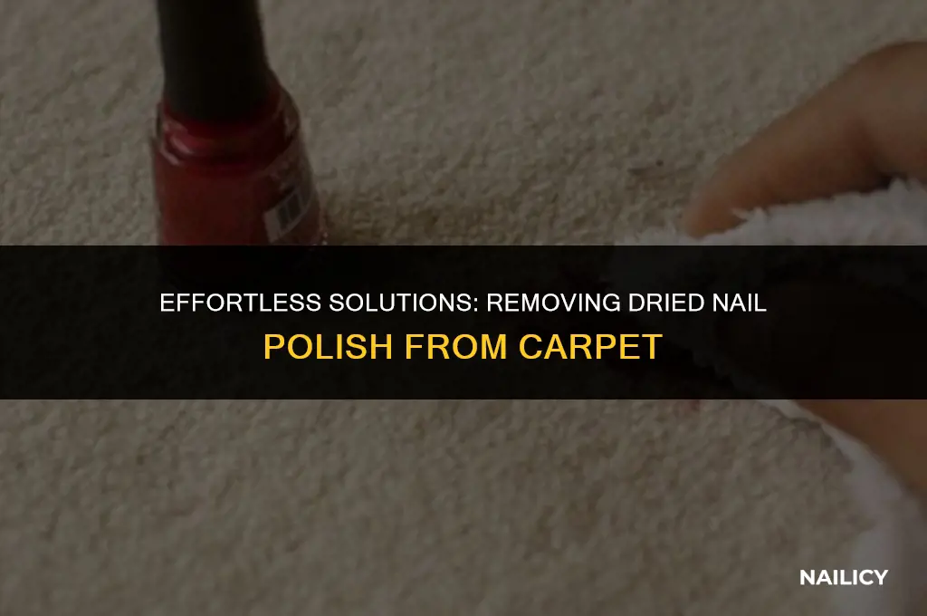 how do u get dried nail polish out of carpet