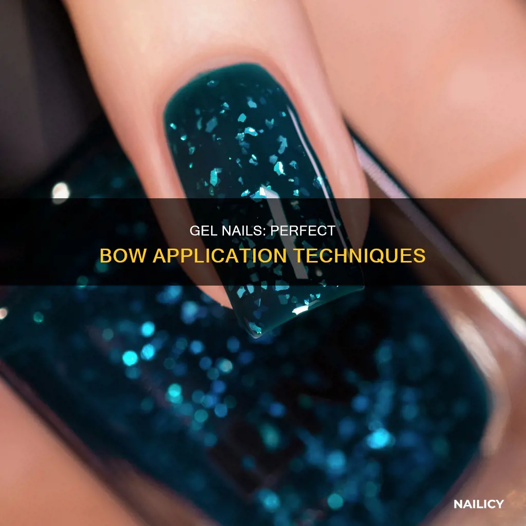 how do u put on the bow in gel nails