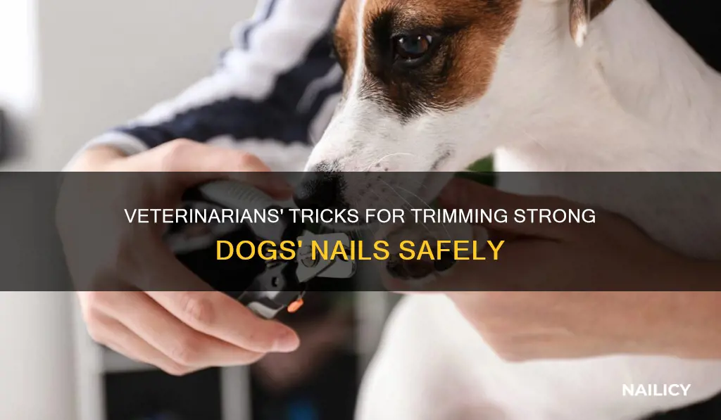 how do veterinarians cut strong dogs nails without sedating them