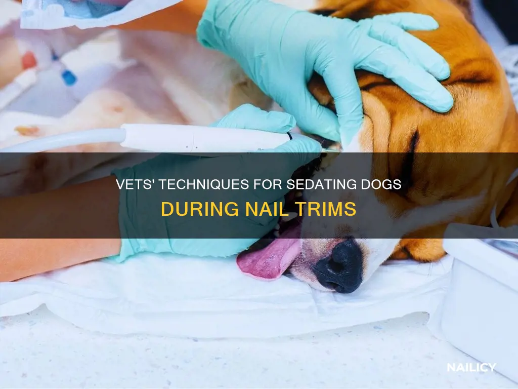 how do vets sedate dogs for nail trimming