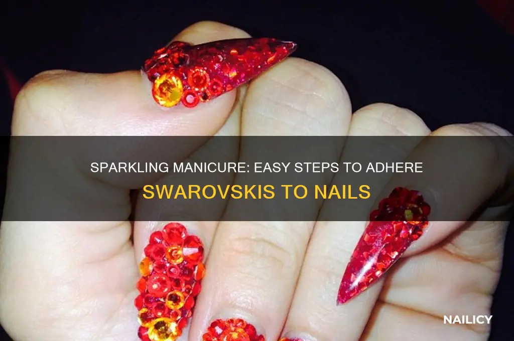 how do you adhere swarovskis to nails