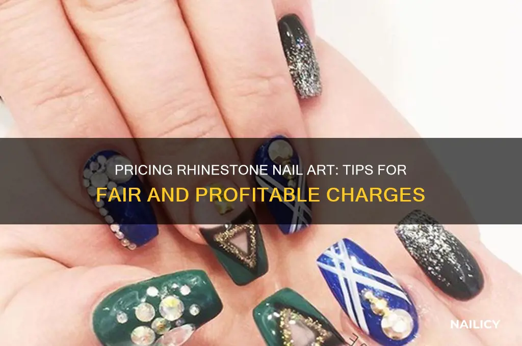 how do you charge for rhinestone nails