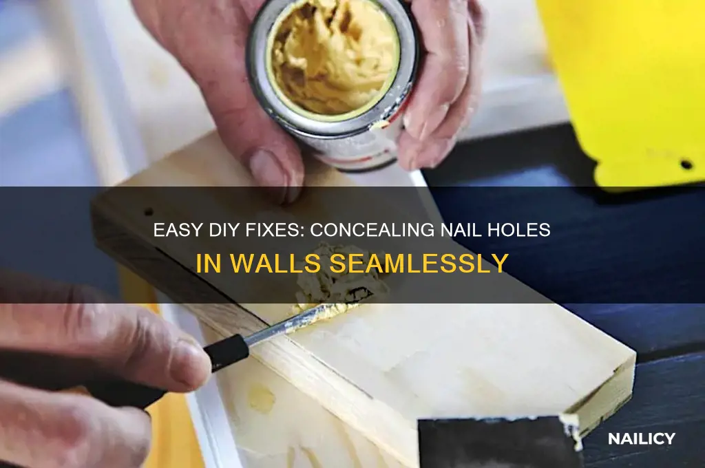 how do you cover nail holes in wall