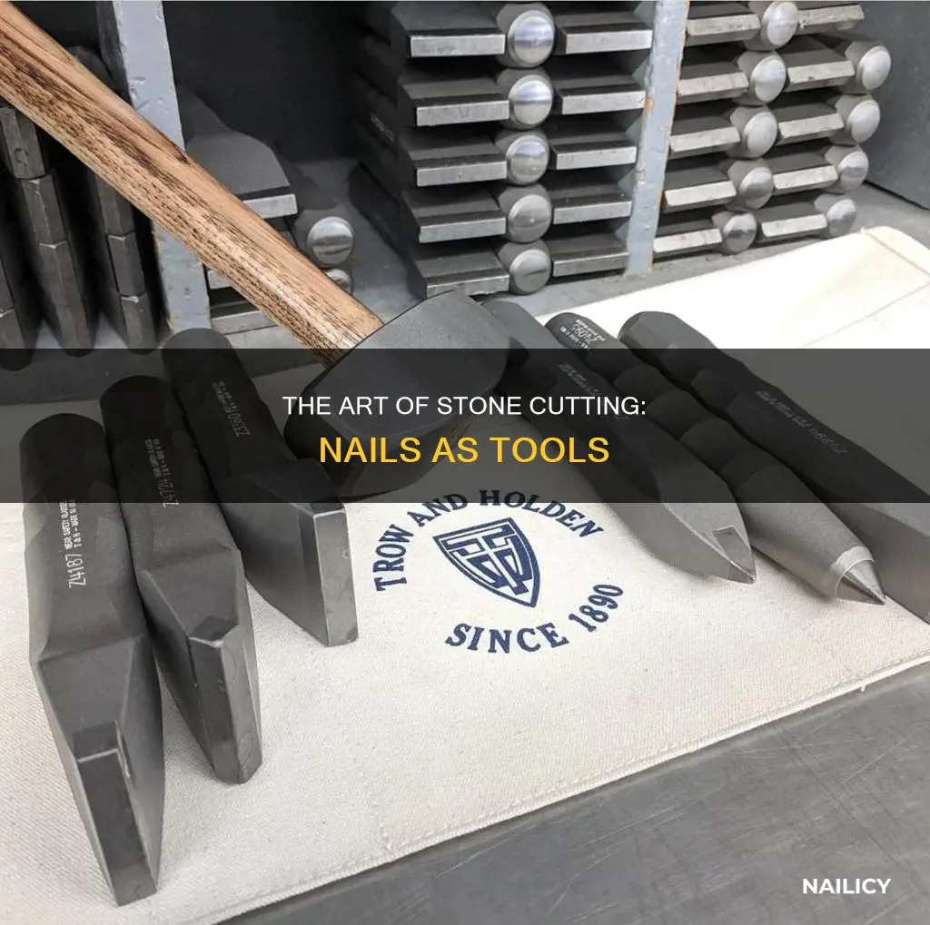 how do you cut big stones with big nails