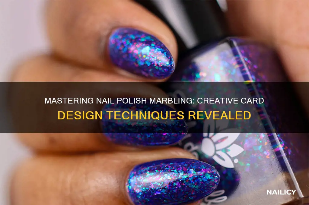 how do you do nail polish marbeling technique on cards