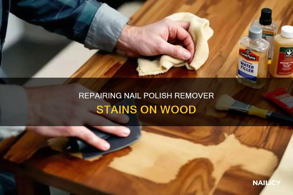 how do you fix nail polish remover on wood