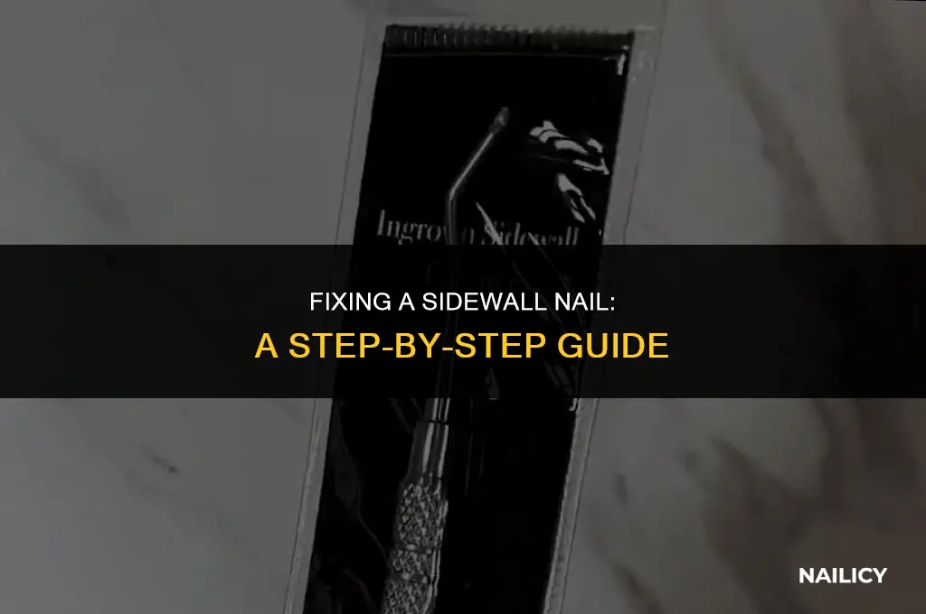 how do you get a nail in your sidewall