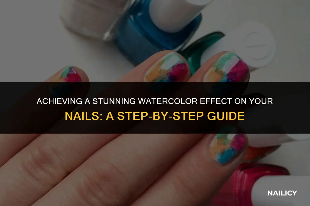 how do you get a watercolor effect on nails