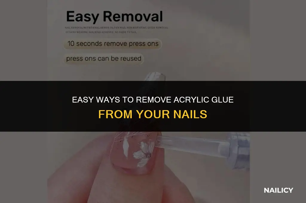 how do you get acrylic glue off your nails