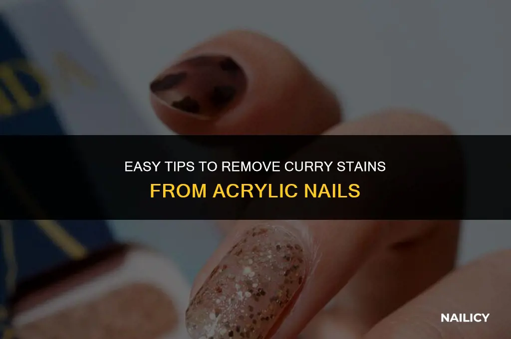 how do you get curry off acrylic nails