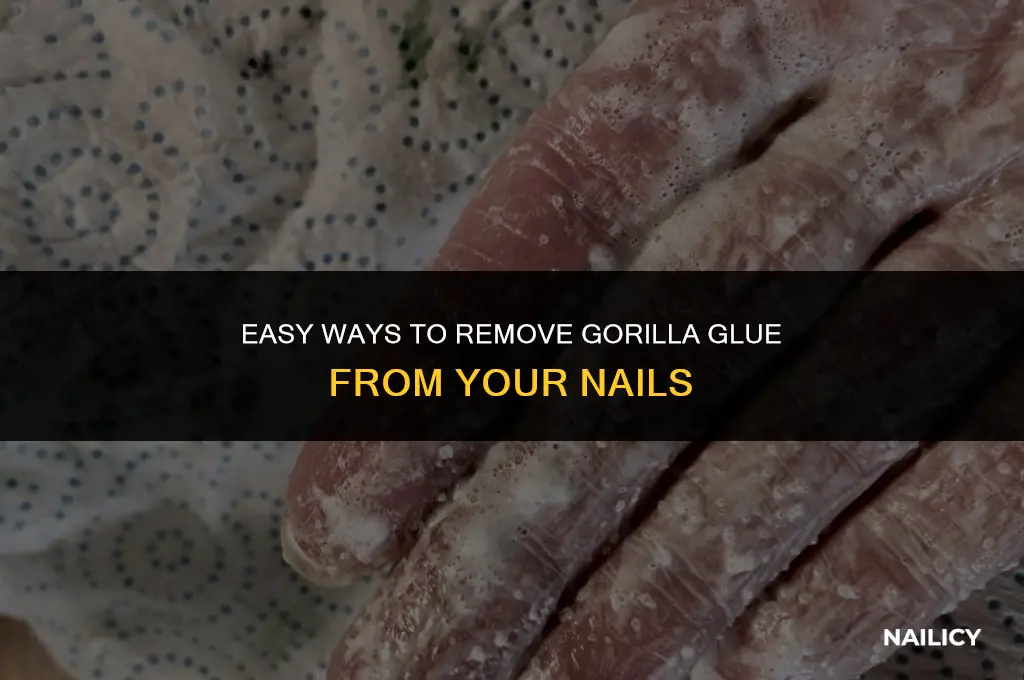 how do you get gorilla glue off your nails
