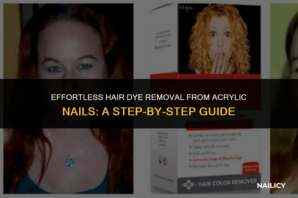 how do you get hair dye off acrylic nails
