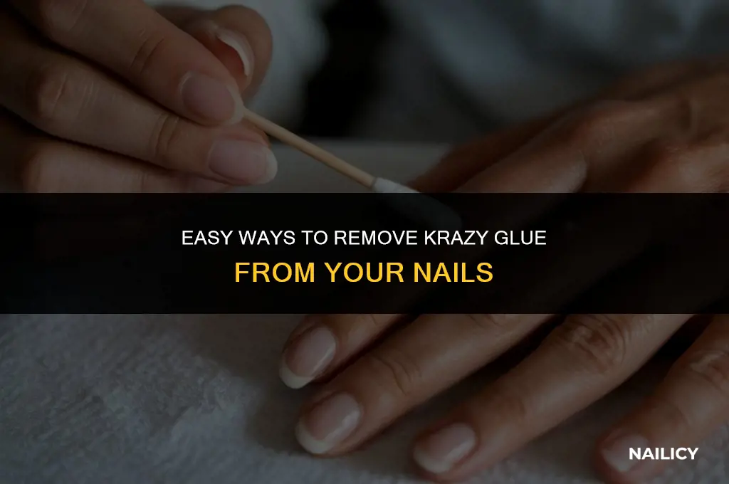 how do you get krazy glue off your nails