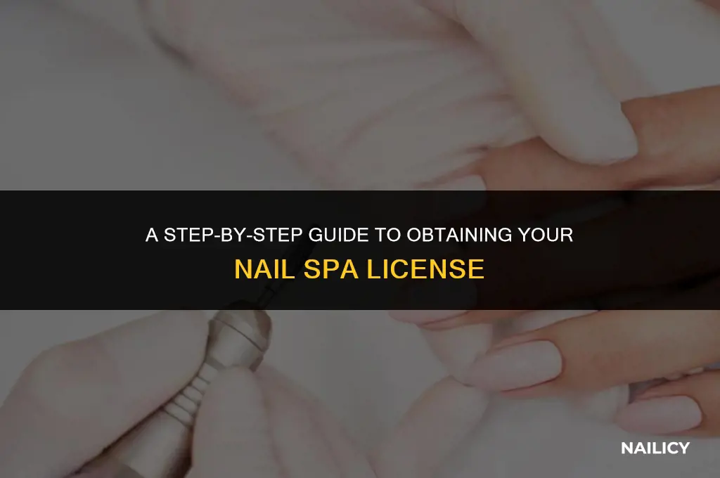 how do you get license for nail spa