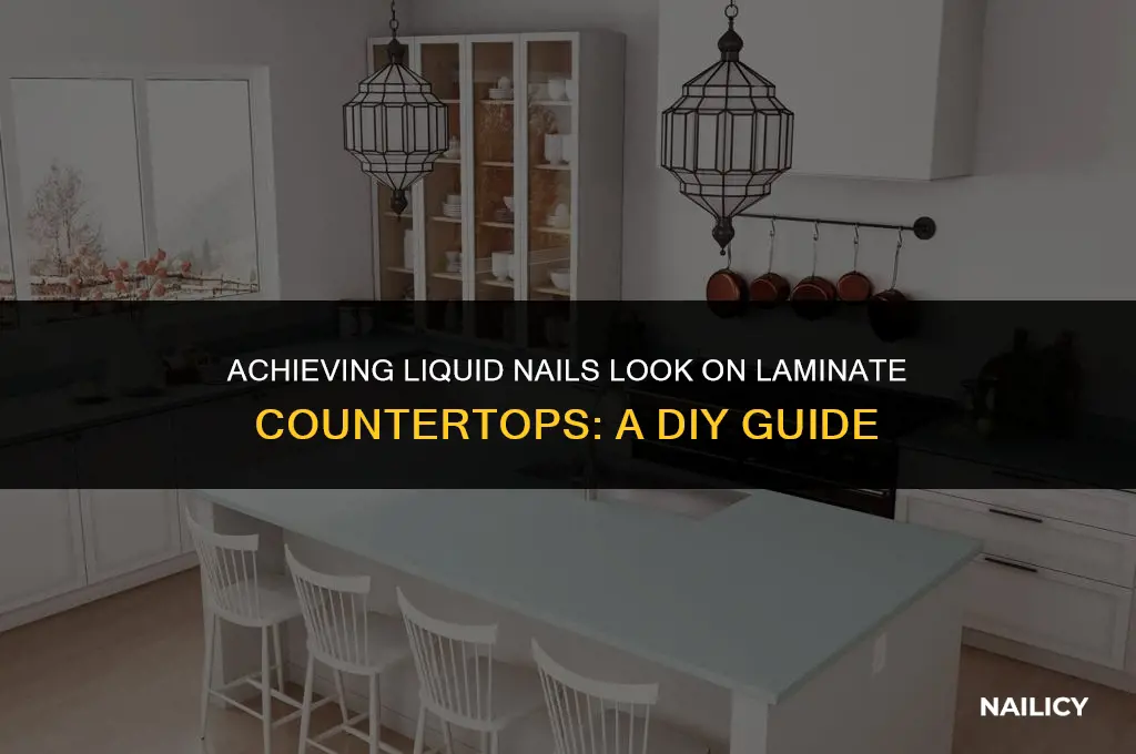 how do you get liquid nails of laminate countertop