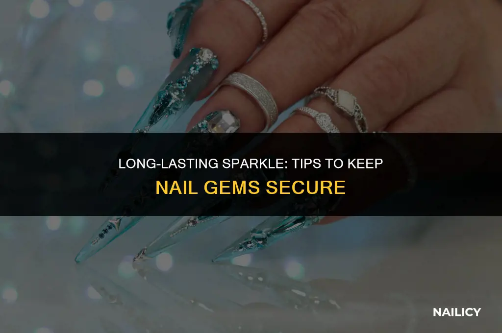 how do you get nail gems to stay on