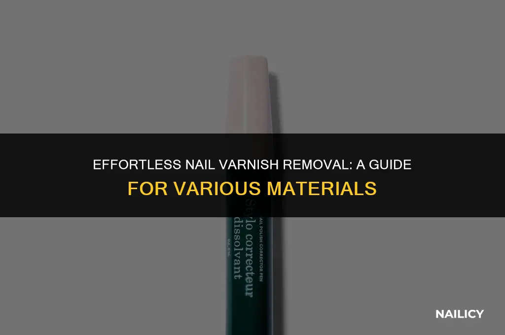 how do you get nail varnish off material