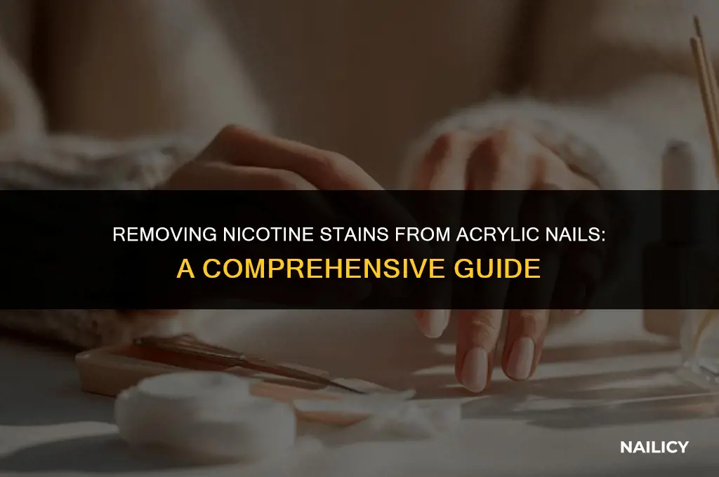 how do you get nicotine stains off acrylic nails