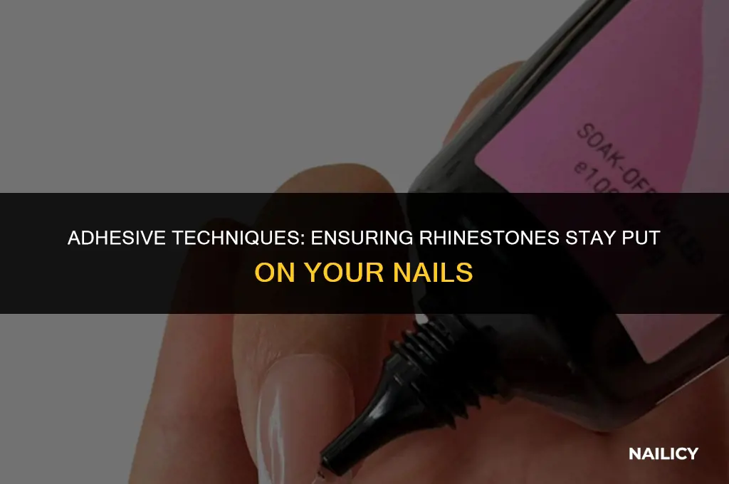 how do you get rhinestones to stay on nails