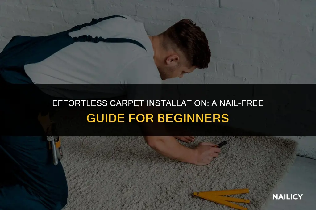 how do you lay carpet down without using nails