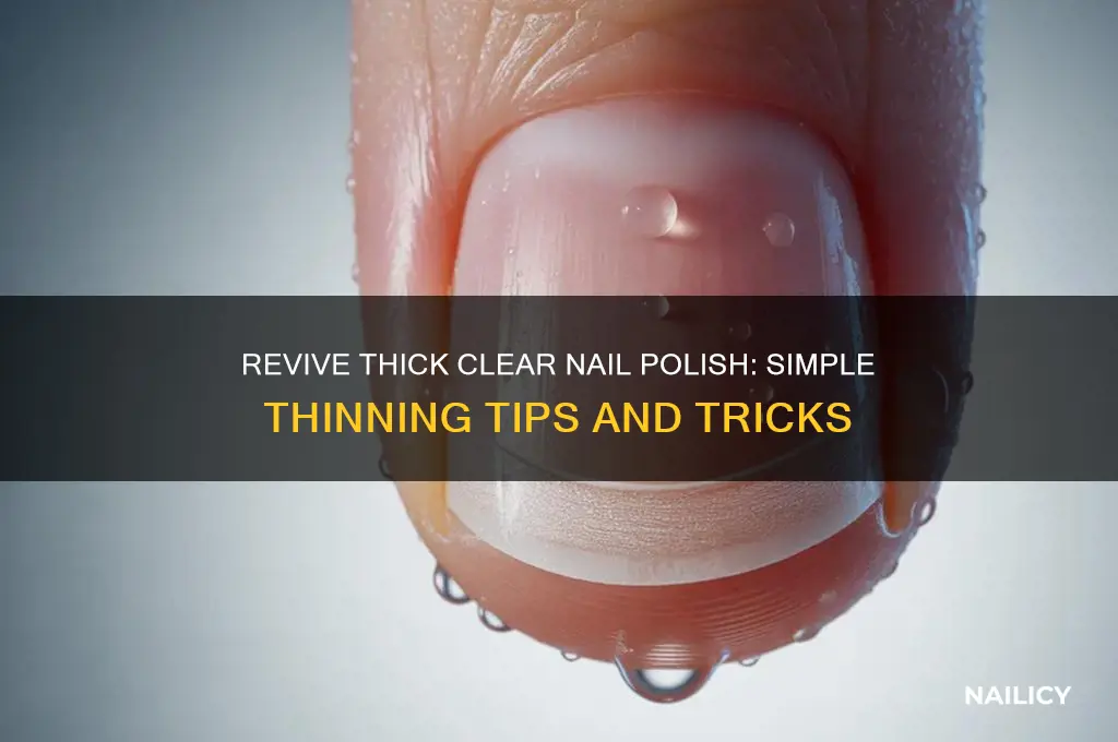 how do you make clear nail polish thinner