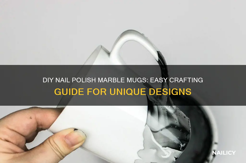 how do you make nail polish marble mugs