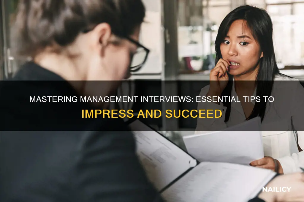 how do you nail a management interview