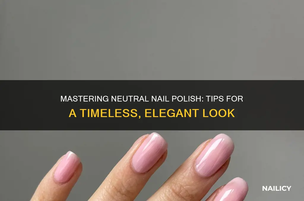 how do you neutral nail polish