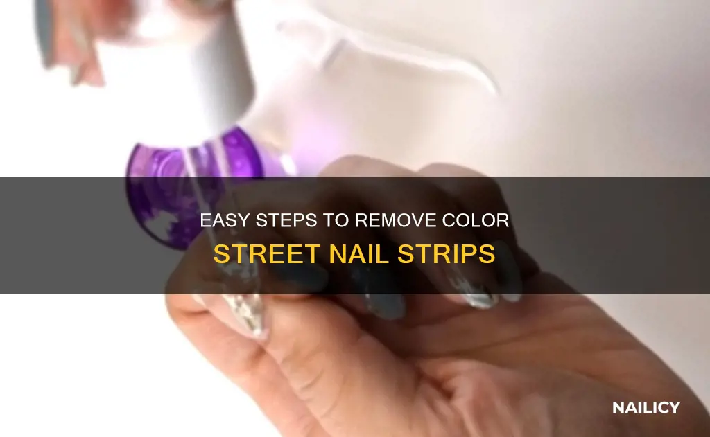how do you remove color street nail strips