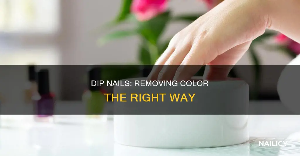 how do you remove dip nail color