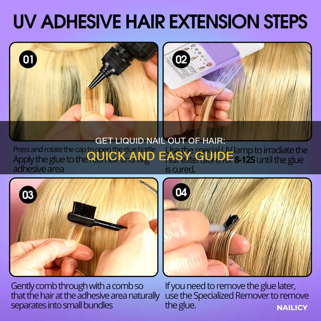how do you remove liquid nail from hair