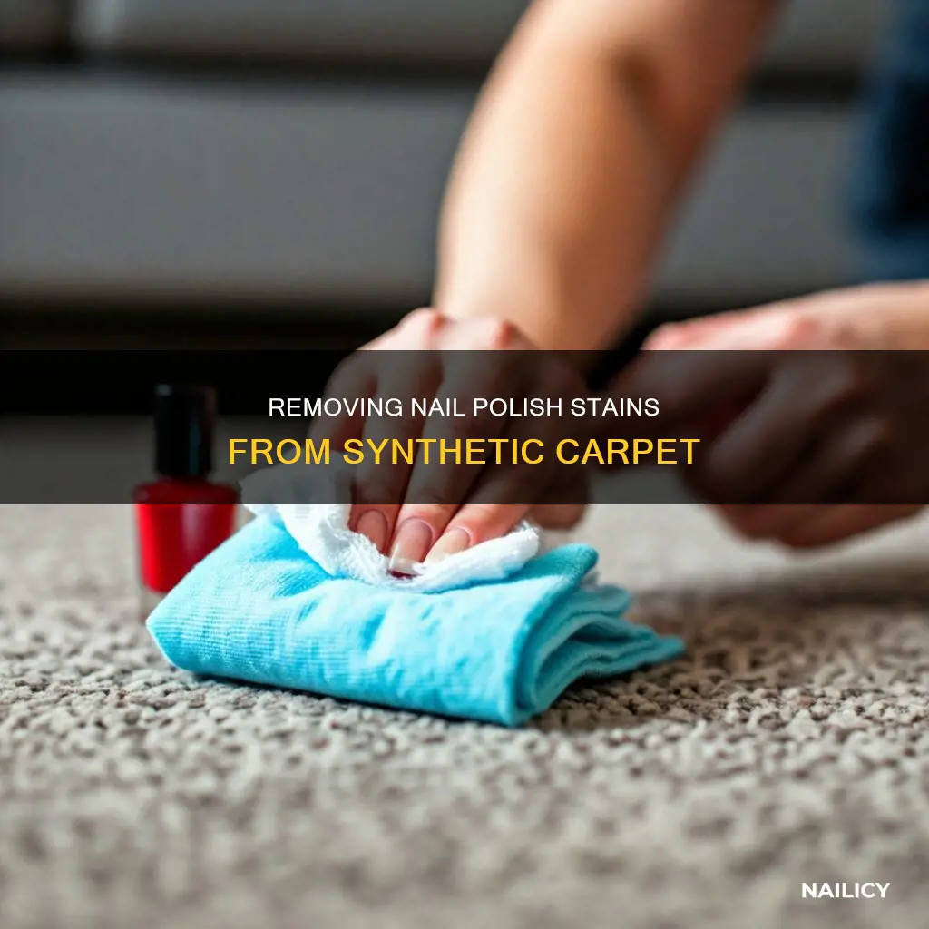 how do you remove nail polish from a synthetic carpet