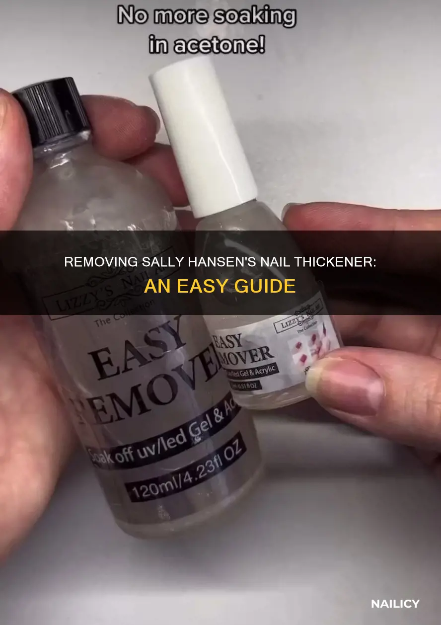 how do you remove sally hansen miracle nail thickener