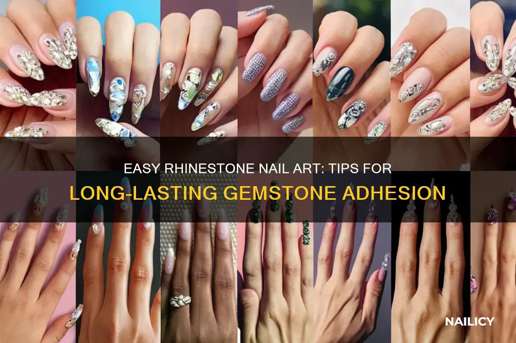 how do you stick rhinestones to nails