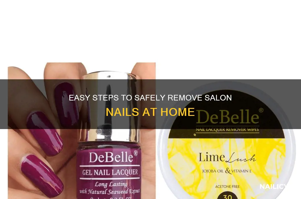 how do you take off nails from the salon