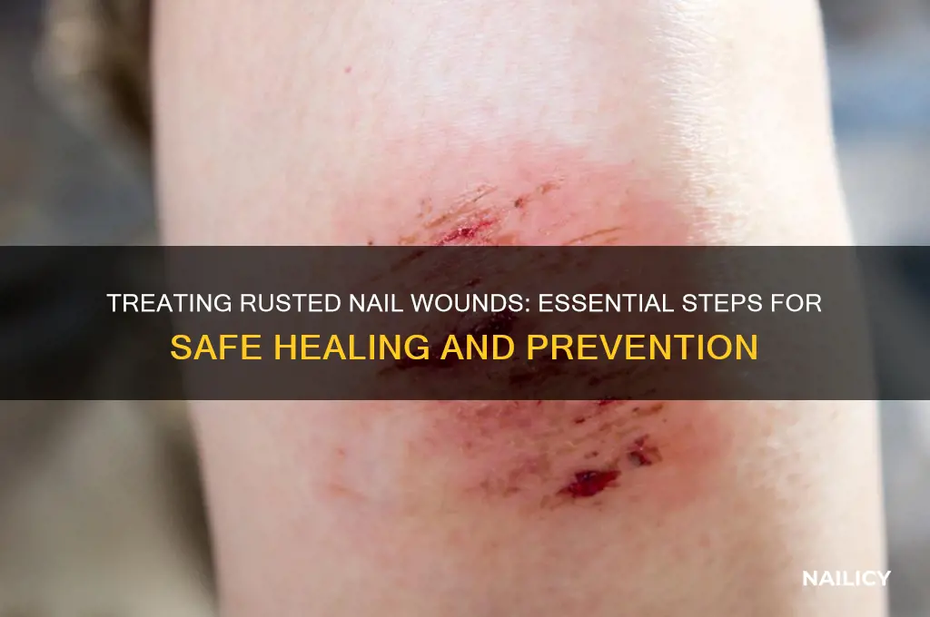 how do you treat a rusted nail wound