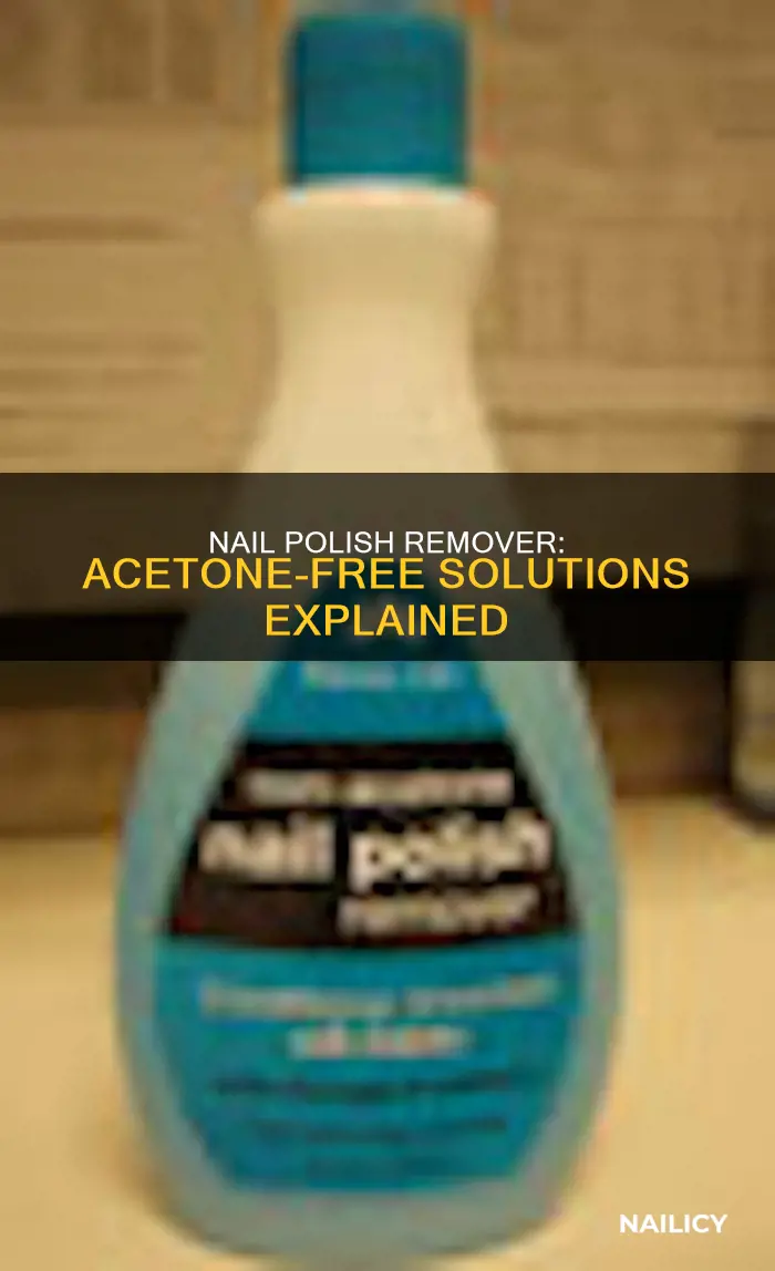how does acetone free nail polish remover work