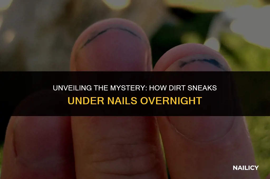 how does dirt get under nails at night