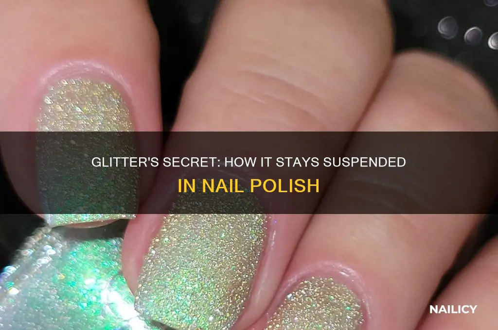 how does glitter stay suspended in nail polish